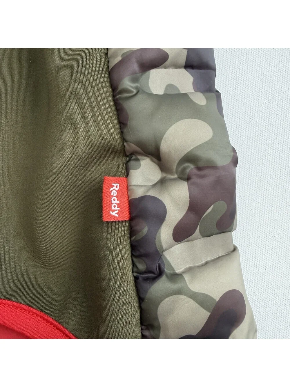 Reddy XL Dog Jacket Camo Puffer Vest Red Green Zip Warm Pet Coat Winter